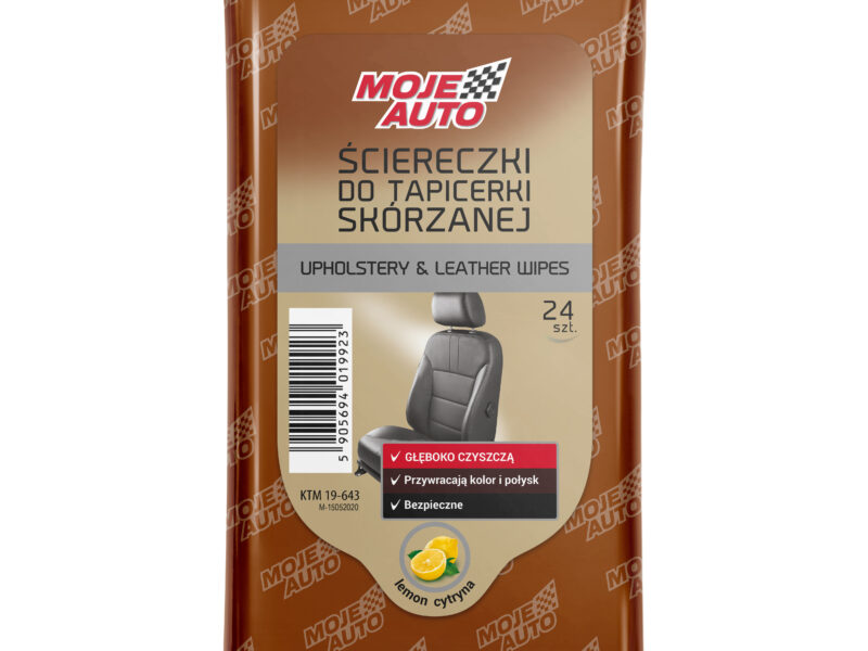 MOJE AUTO - Ściereczki do Tapicerki Skórzanej - Cytryna - 24 szt.