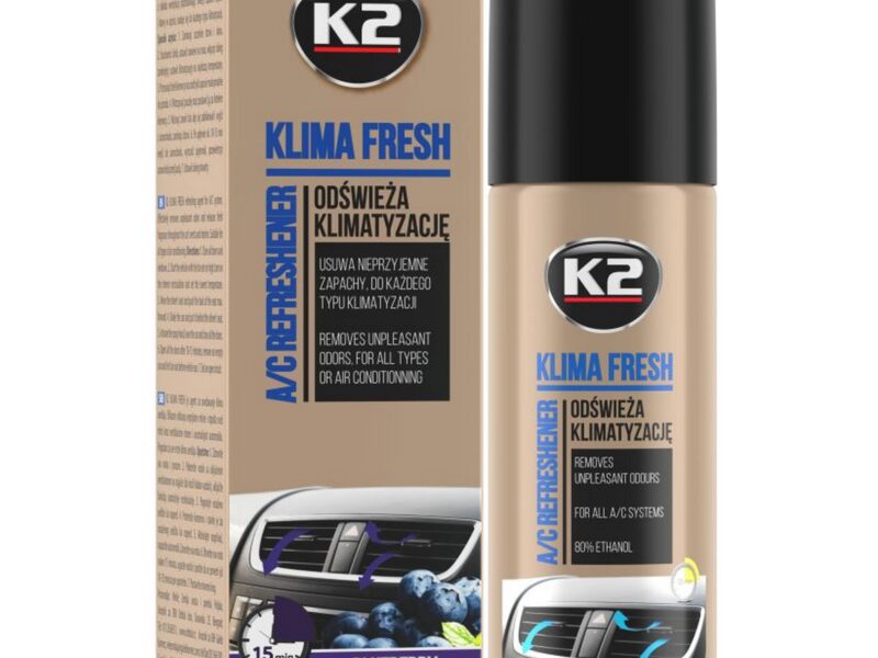 K2 KLIMA FRESH ODŚWIEŻACZ KLIMATYZACJI BLUEBERRY 150ML