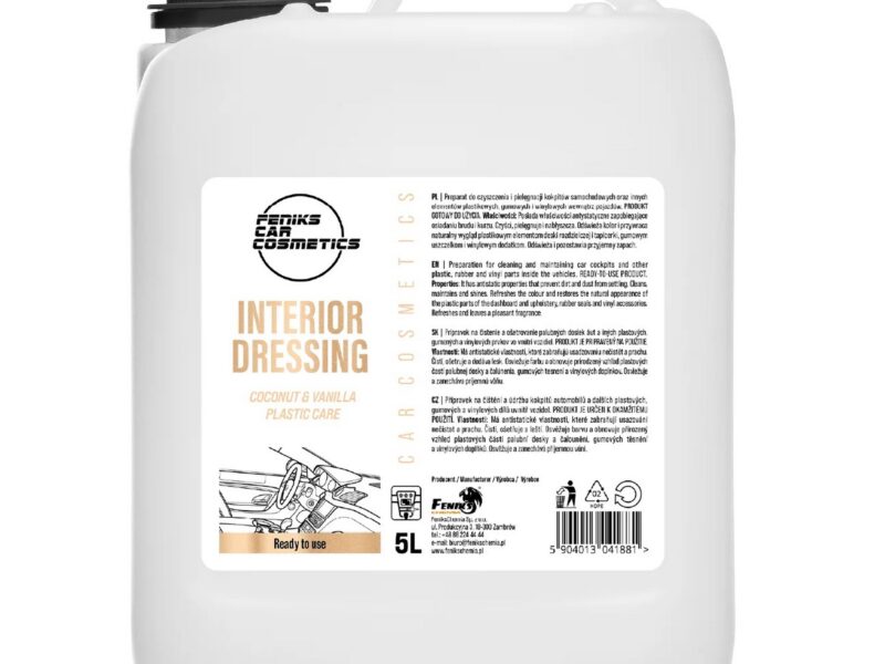 FENIKS Car Cosmetics - Coconut & Vanilla Interior Dressing - Mleczko do czyszczenia 5L