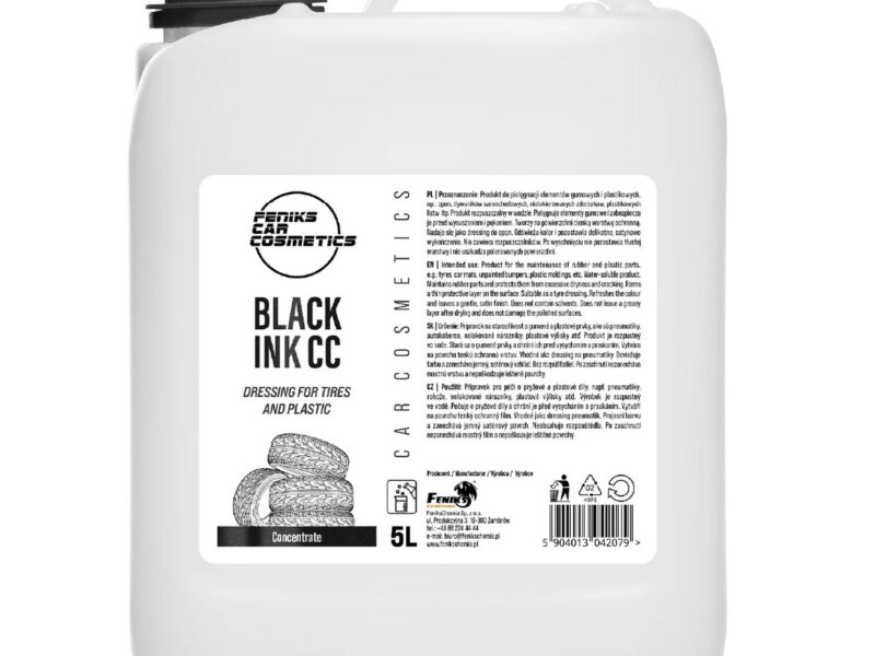 FENIKS Car Cosmetics - Black Ink CC – Środek do elementów gumowych i plastikowych 5L (koncentrat)