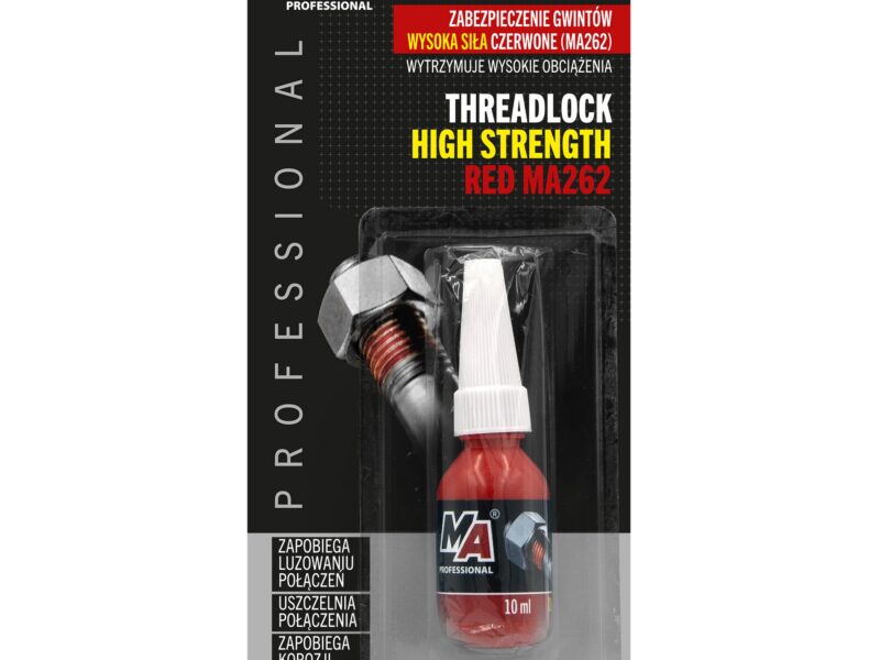 MA PROFESSIONAL ŚRODEK DO ZABEZPIECZANIA GWINTÓW CZERWONY TRWAŁY 10ML BLISTER