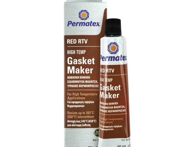 PERMATEX - USZCZELNIACZ SILIKONOWY CZERWONY WYSOKOTEMPERATUROWY RTV (OM) 80ML