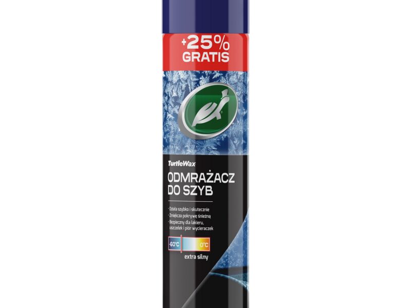 TURTLE WAX- ODMRAŻACZ DO SZYB 480ml (600 ml PROMO)-AEROZOL
