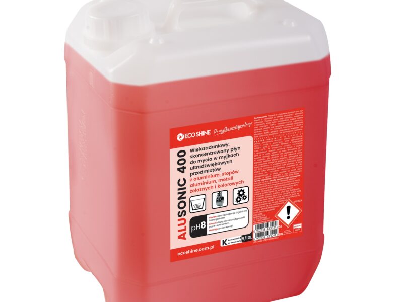ECO SHINE ALUSONIC 400 - Wielozadaniowy skoncentrowany płyn do myjek ultradźwiękowych 10L