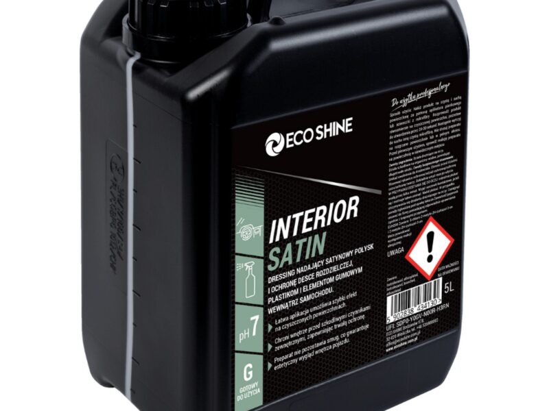 ECO SHINE INTERIOR SATIN - Dressing satynowy połysk do deski rozdzielczej i elementów gumowych 5 L