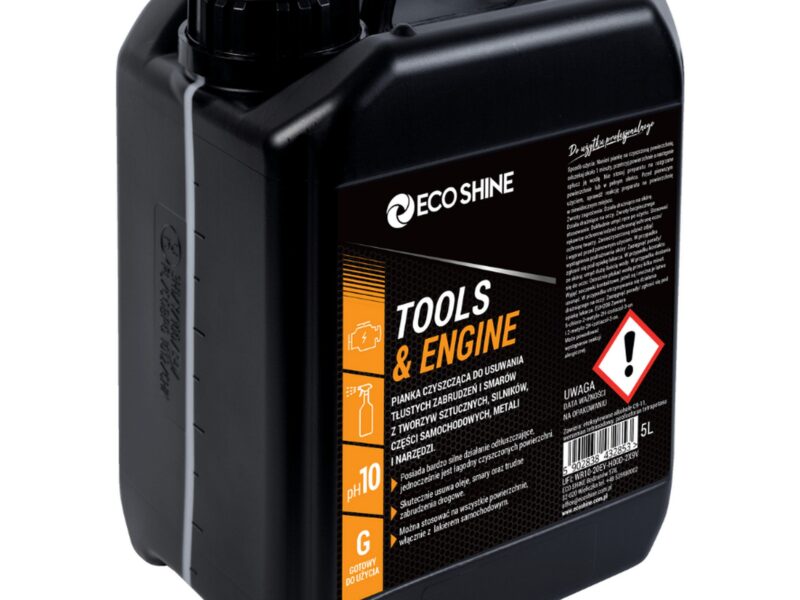 ECO SHINE TOOLS & ENGINE - Pianka czyszcząca do usuwania tłustych zabrudzeń i smarów 5 L